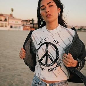 Junk Food Clothing Cropped Tie Dye Peace Back By Popular Demand Tee